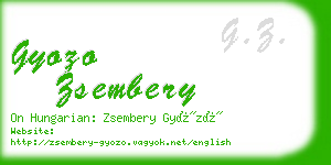 gyozo zsembery business card